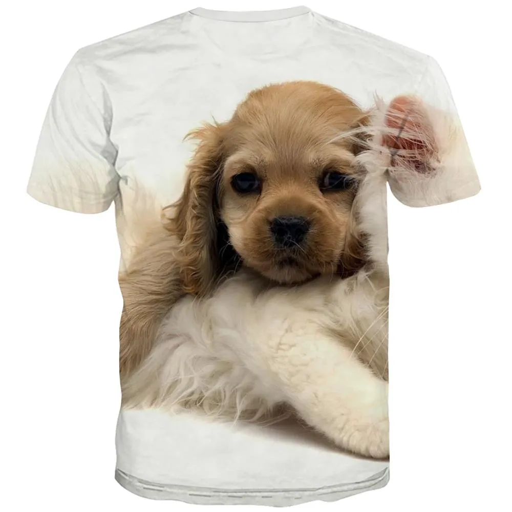 tshirt animaldocile pets 3D tshirtcat and dog men art costume Cool