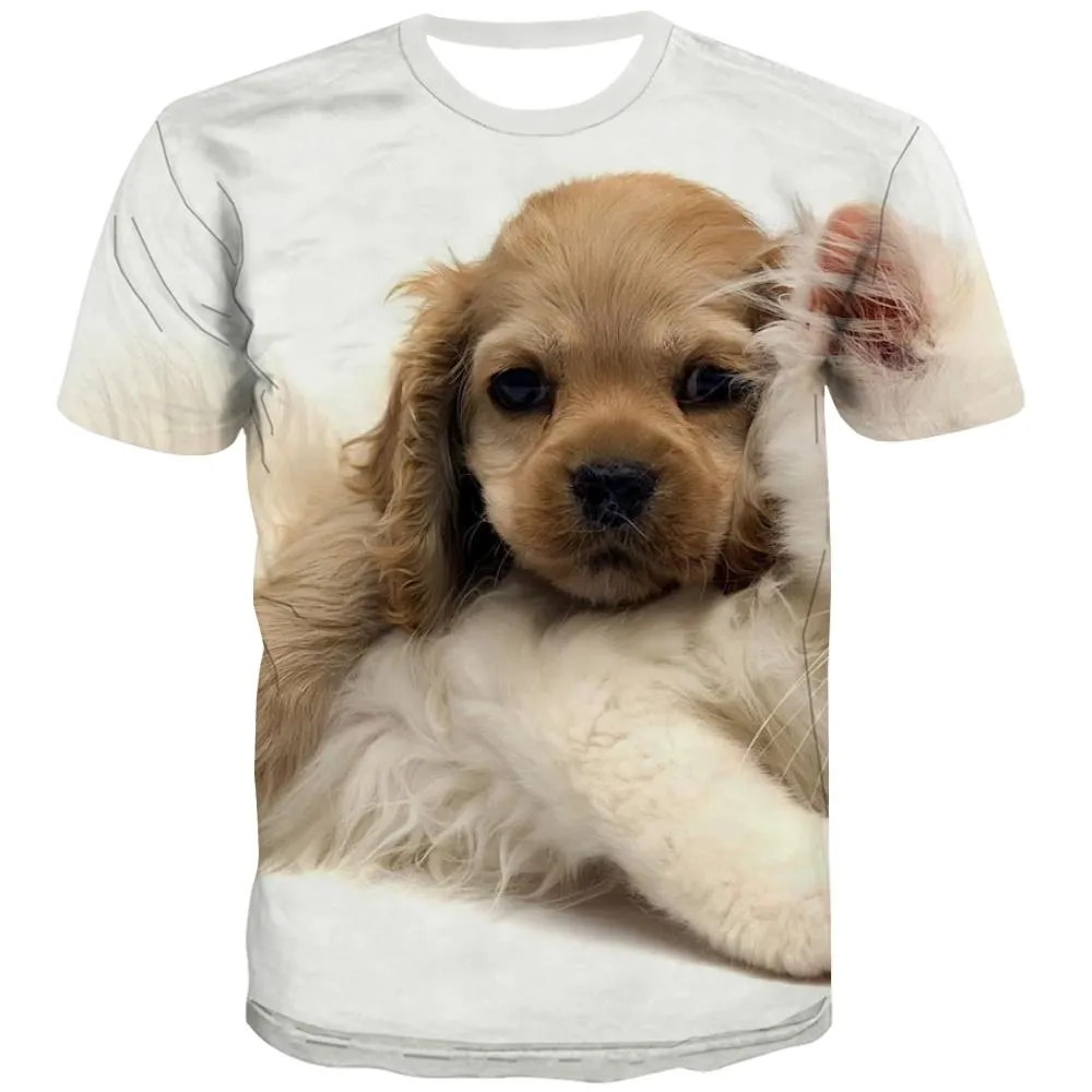 tshirt animaldocile pets 3D tshirtcat and dog men art costume Cool