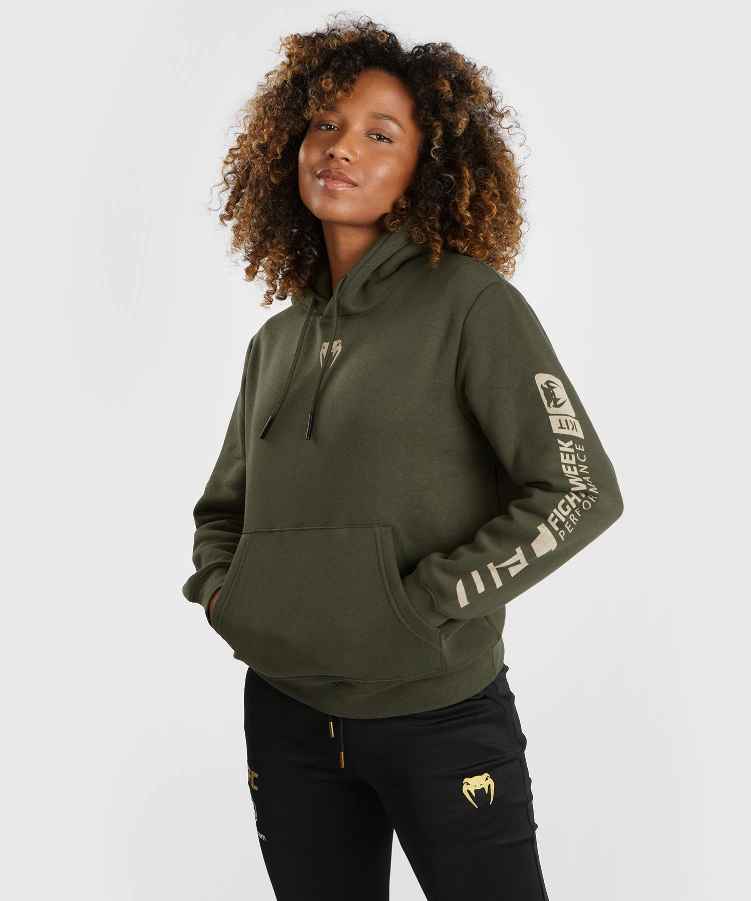 UFC Adrenaline by Venum Fight Week  Women’s Pullover Hoodie - Khaki