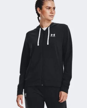 Under Armour Rival Terry Full-Zip Women Training Hoody Black/White 1369853-001