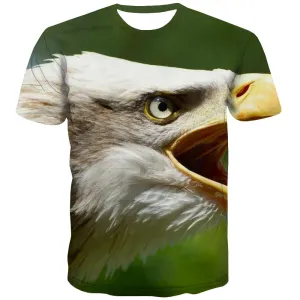 USA T-shirt Men Animal Shirt Print Raptor Tshirt Printed Fly Tshirts Novelty Eagle T-shirts Graphic