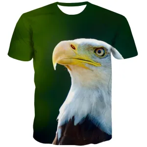 USA T-shirt Men Animal Tshirts Novelty Raptor T-shirts 3d Fly Tshirts Cool Eagle T-shirts Graphic