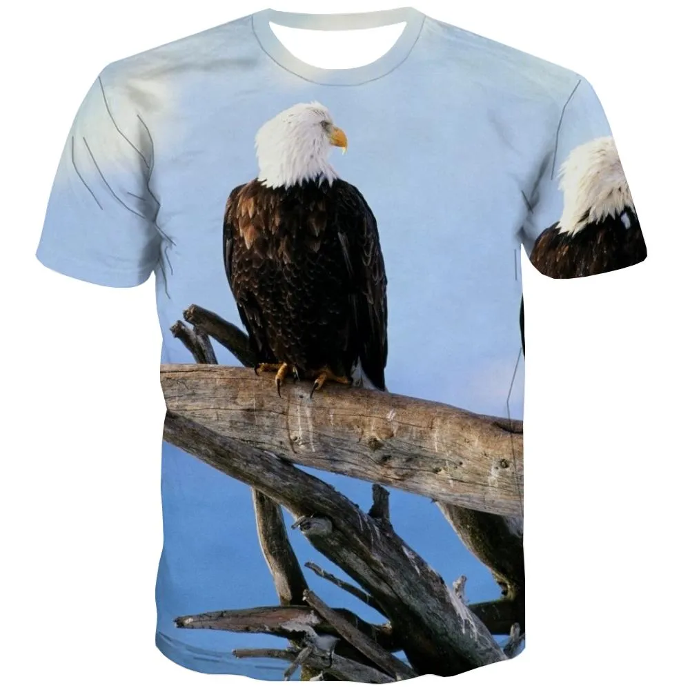 USA T shirts Men Animal T-shirts 3d Raptor Tshirt Anime Fly Tshirts Novelty Eagle Shirt Print