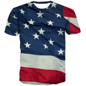 USA T shirts Men Flag T-shirts Graphic Statue T-shirts 3d Country Tshirt Printed