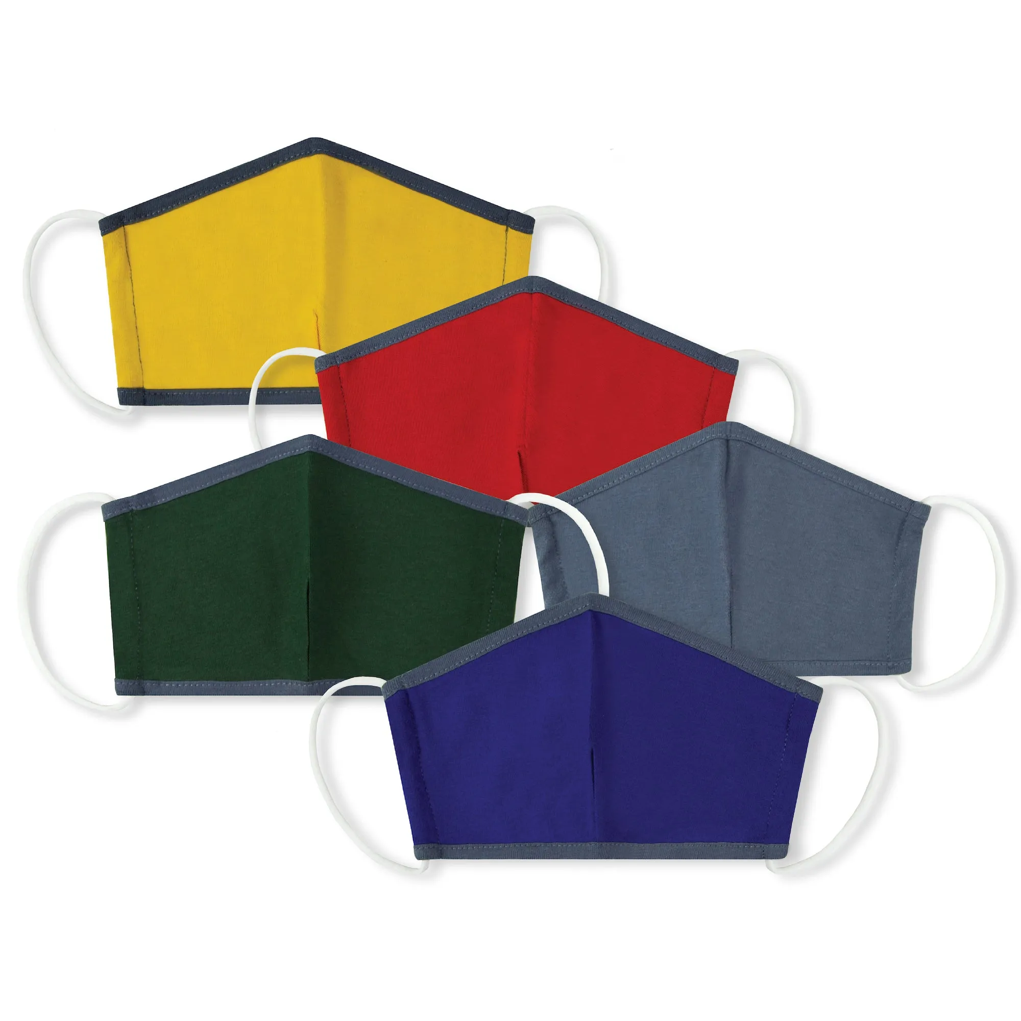 Variety 5-Pack - Solid Reusable Face Masks