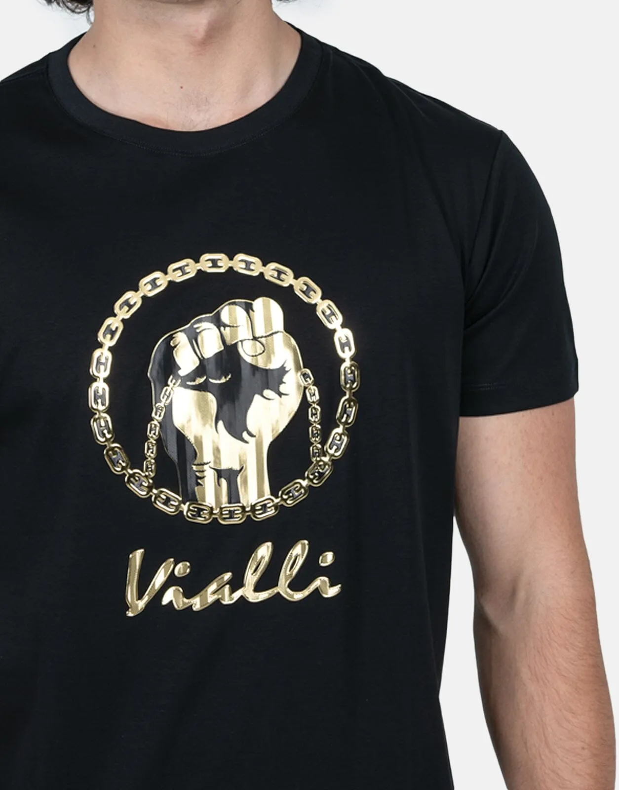 Vialli Ilowe Black T-Shirt