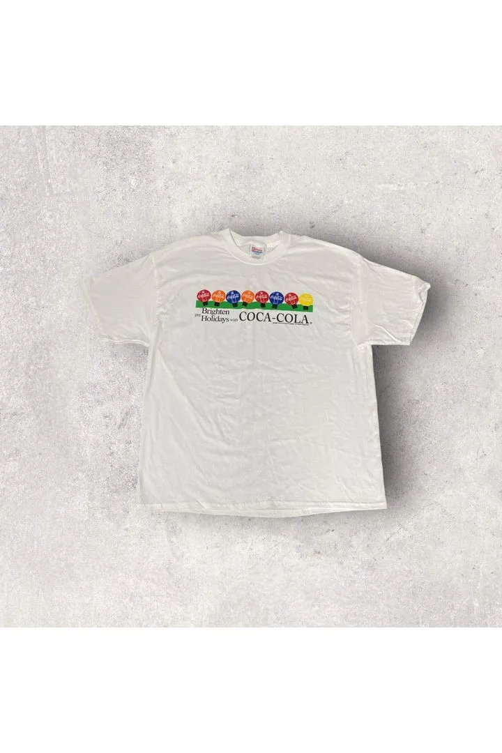 Vintage 1999 Brighten The Holidays With Coca-Cola Tee- XL