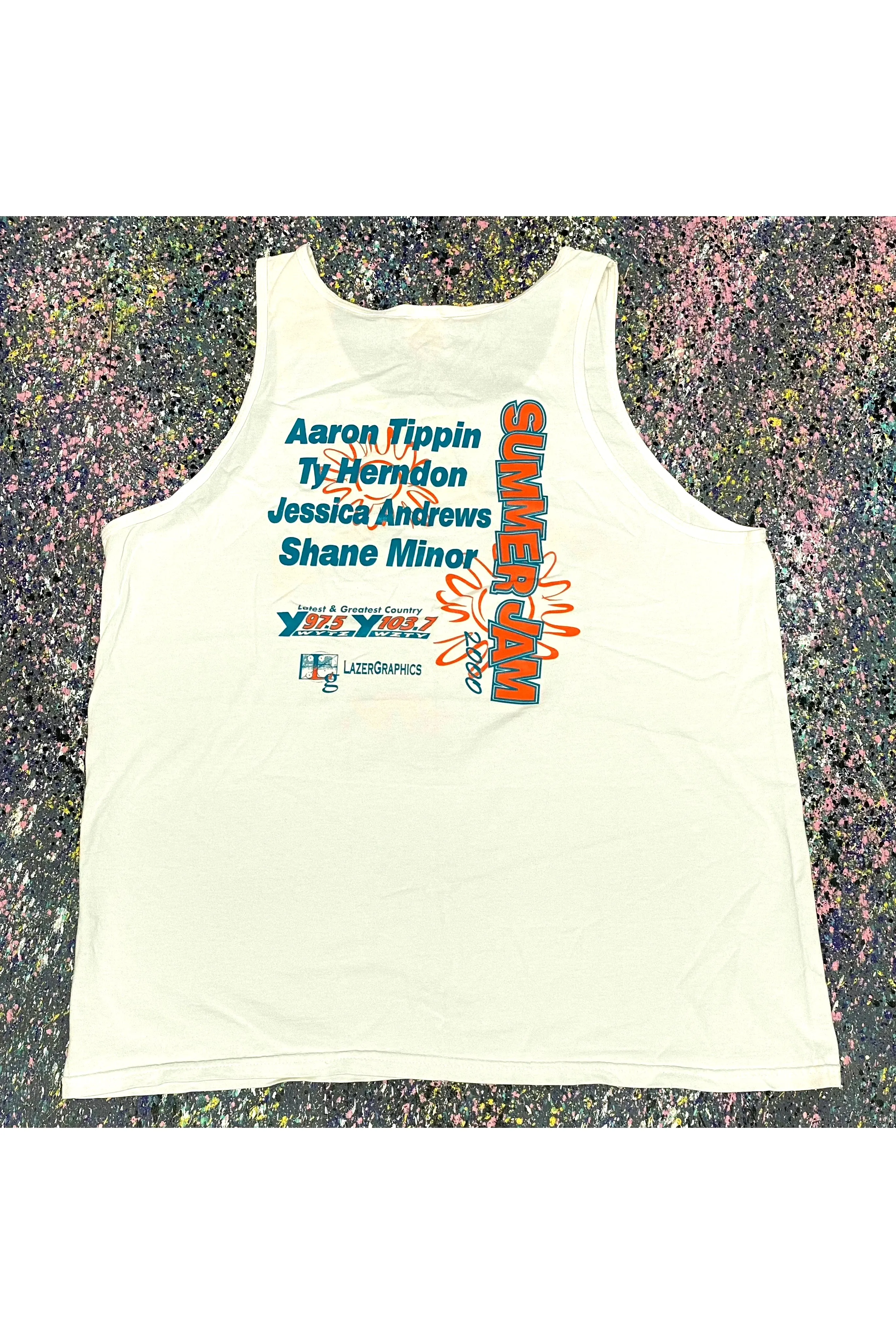 Vintage 2000 Summer Jam Y-Country Tank- L