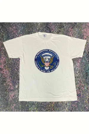 Vintage 2001 Presidential Inauguration George W. Bush and Dick Cheney Tee- L