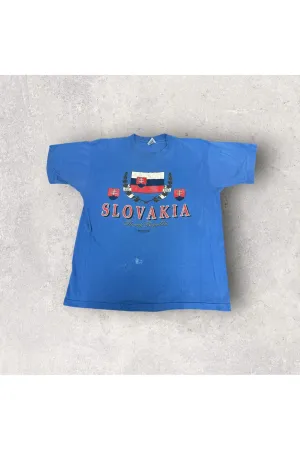 Vintage Single Stitch Fruit of the Loom Slovakia Tee- L