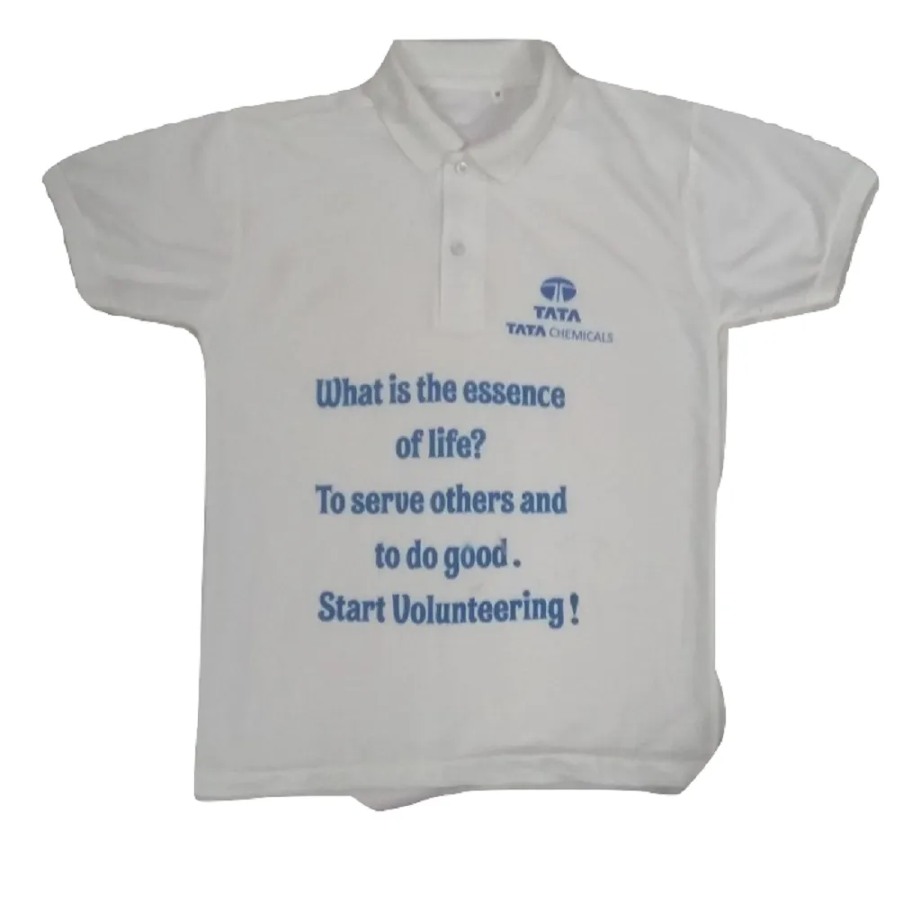 Waste PET Bottles Recycled to make this T Shirt - 50% PET 50% Cotton Polo White