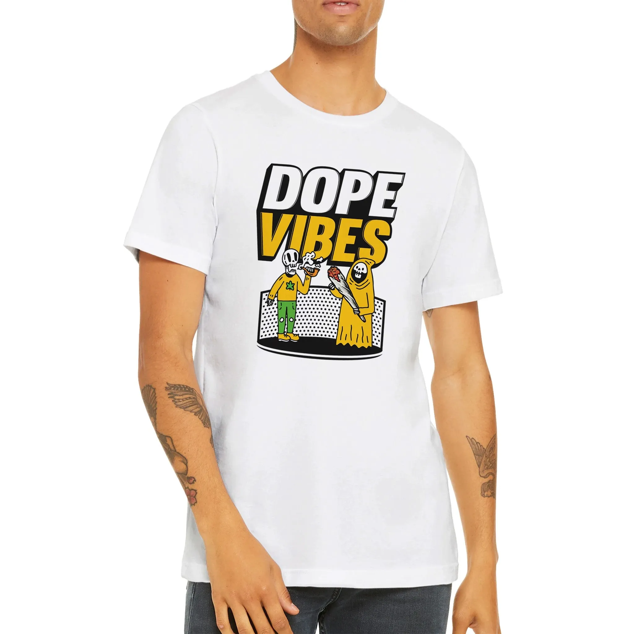 Weed T-shirt - Dope Vibes - Premium Unisex Crewneck T-shirt