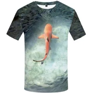 Whale T shirts Men Fish Tshirts Cool Animal Shirt Print Harajuku Tshirt Anime Tropical Tshirts Novelty Short Sleeve summer Men