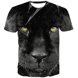 Wolf T shirts Men Animal Tshirt Printed Leaf T-shirts 3d Black Tshirts Casual Gothic Tshirts Cool Short Sleeve Hip hop Men/women