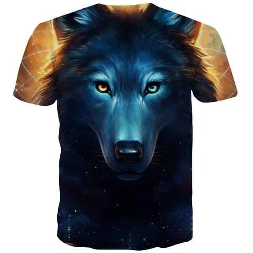 Wolf T shirts Men Galaxy Tshirt Anime Animal Tshirts Casual Geometric Tshirts Cool Hot Sale T-shirts Graphic Short Sleeve