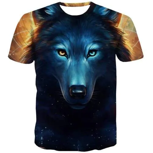 Wolf T shirts Men Galaxy Tshirt Anime Animal Tshirts Casual Geometric Tshirts Cool Hot Sale T-shirts Graphic Short Sleeve