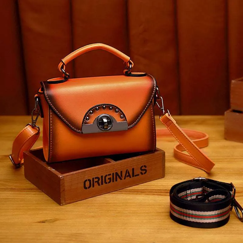 Women Genuine Leather Mini Vintage Shoulder Bag