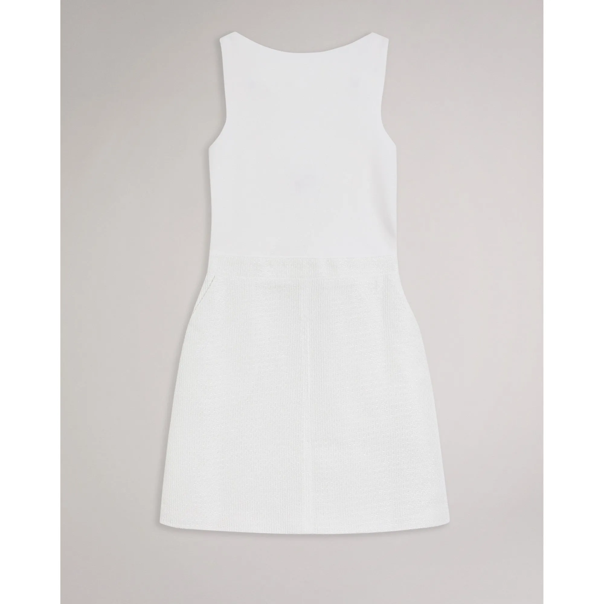 Women Wmd-Anitra-Dress With Knit Bodice And Tulip Skirt - White