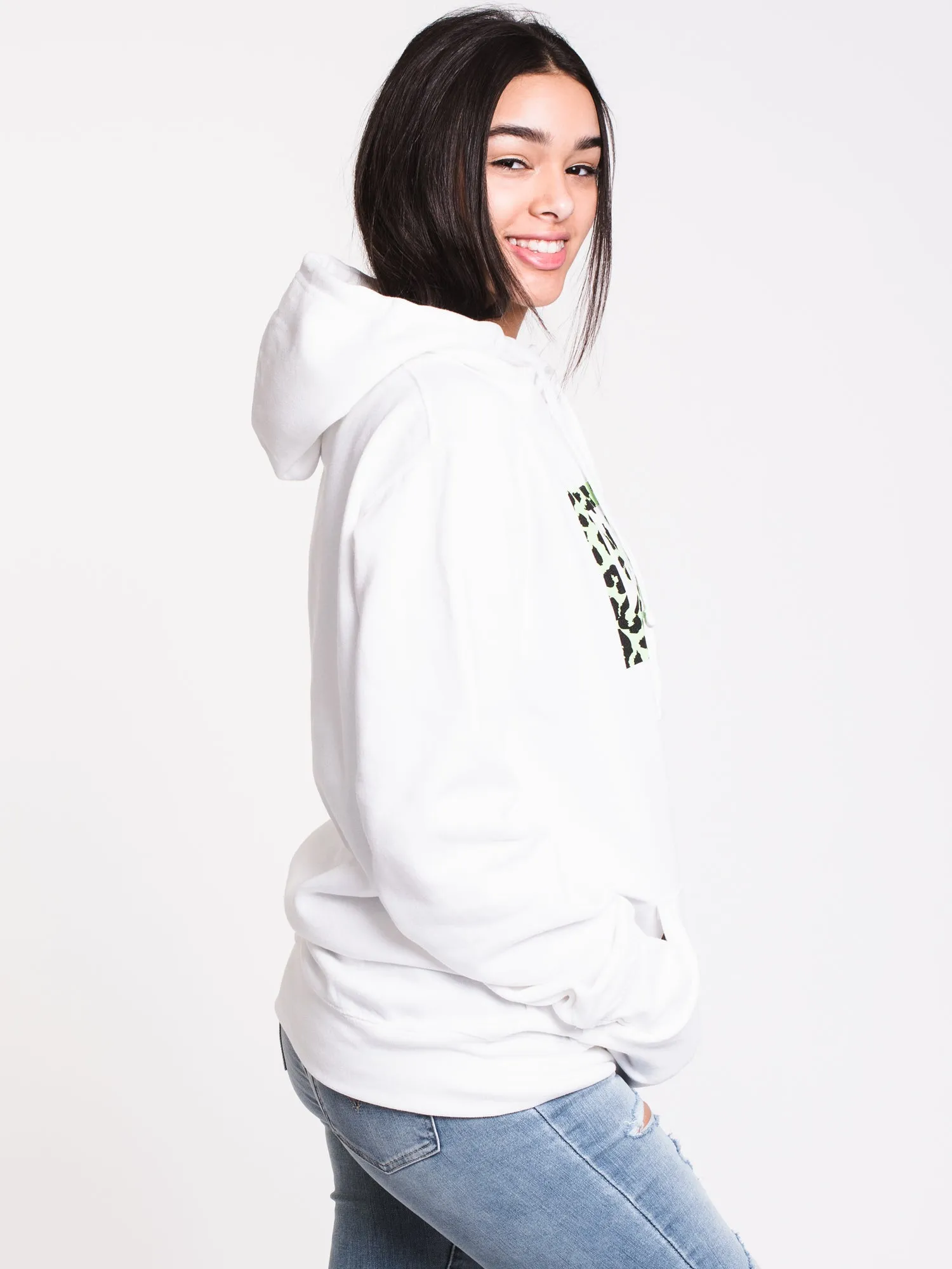 WOMENS CHEETAH VIBES BOX PULLOVER HOODIE - CLEARANCE