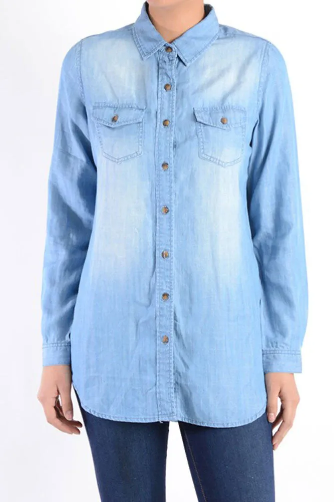 Women's Short Denim Shirtdress