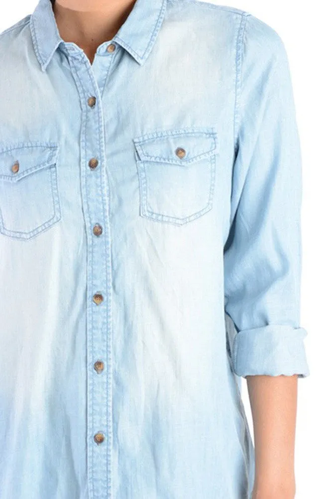 Women's Short Denim Shirtdress