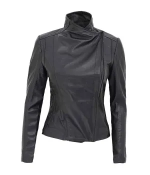 Women's Slim Fit Biker Leather Jacket