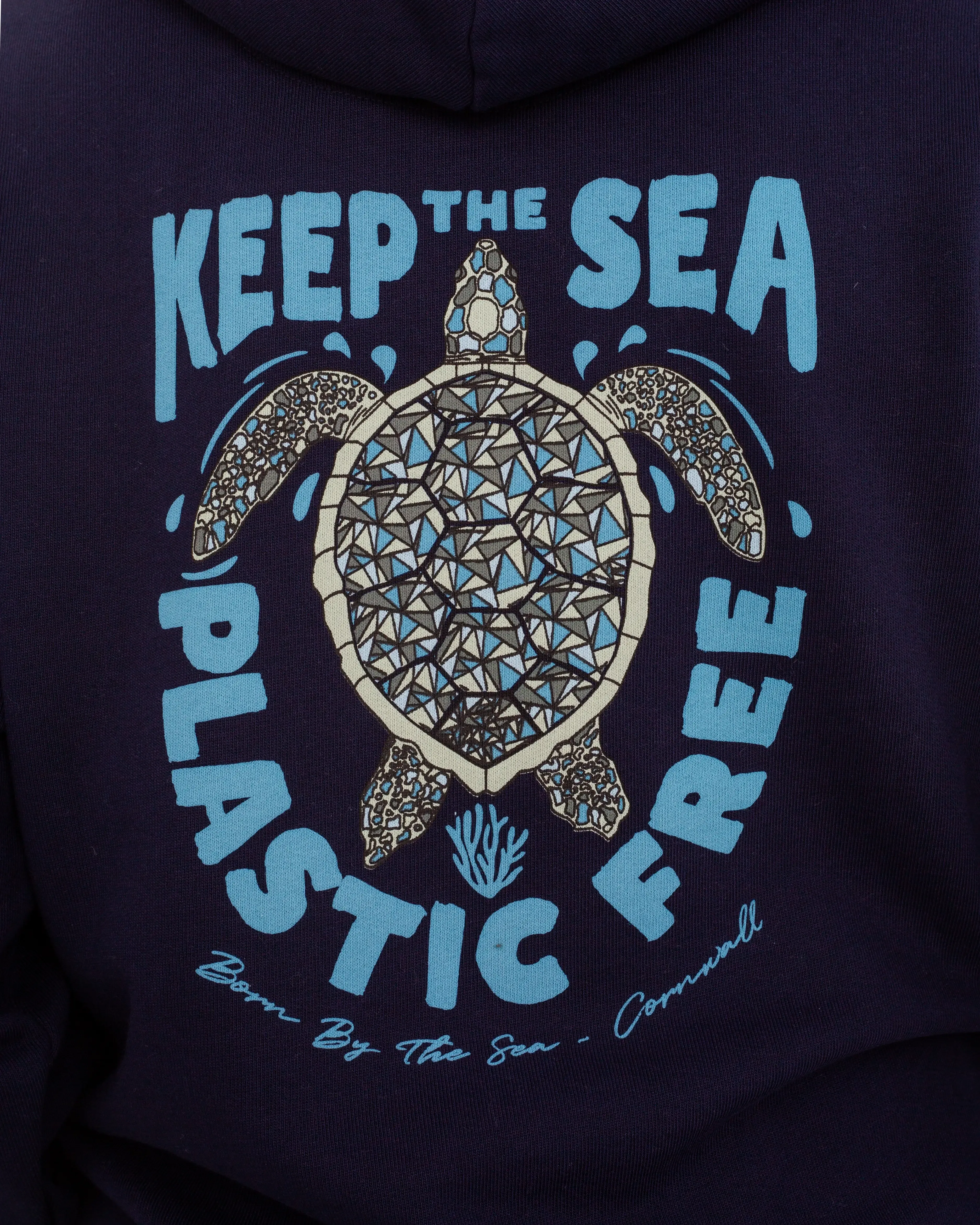 Womens Turtle Hoodie in French Navy