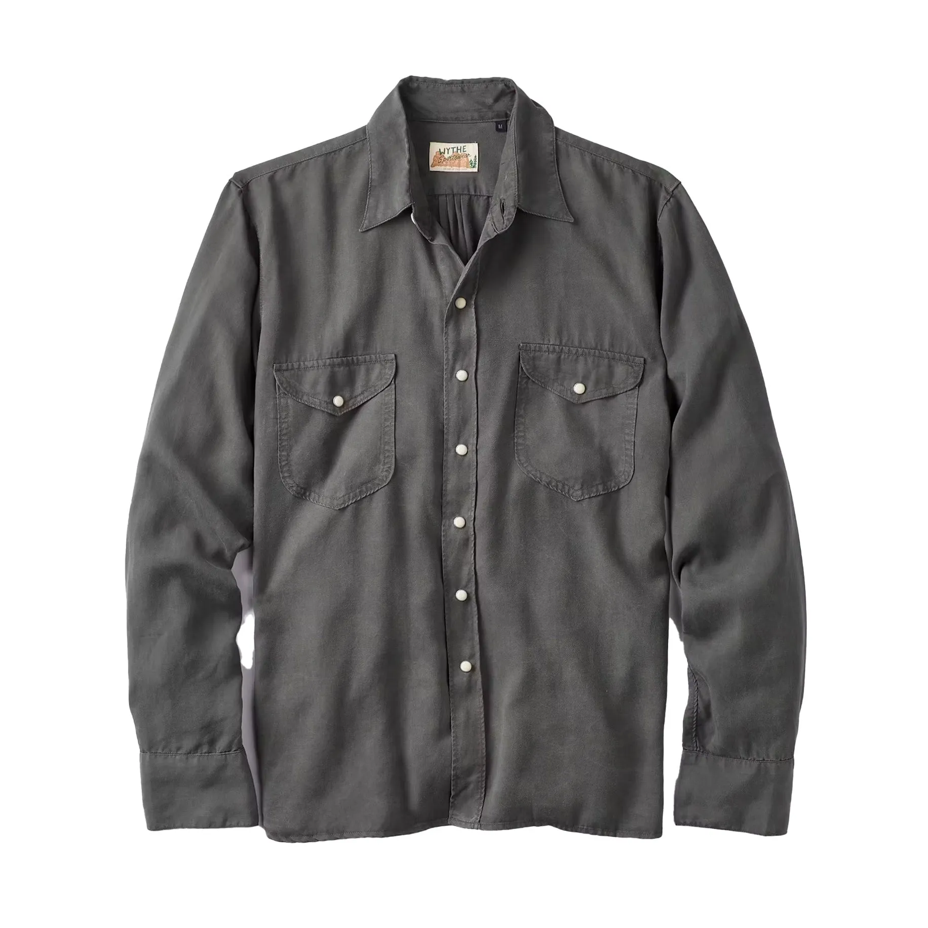 Wythe - Tencel Pearlsnap Shirt - Faded Black